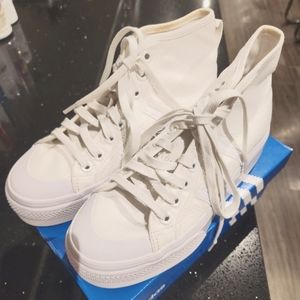 ADIDAS NIZZA MID PLATFORM SNEAKER WHITE 7.5